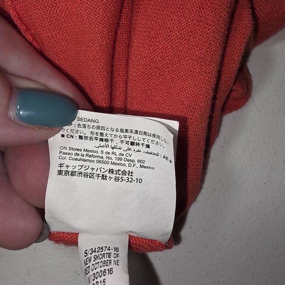 Old Navy Women's Coral Open Front Cardigan Lightweight Knit Sweater XL Cotton - Picture 7 of 8